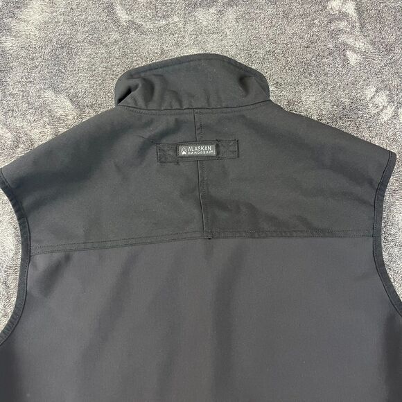 Duluth Alaskan Hardgear Cargo Fleece Vest Pockets Men's L Black Workwear - Picture 10 of 11